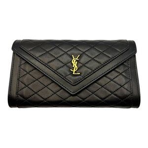 Saint Laurent Large Gaby Quilted Leather Wallet